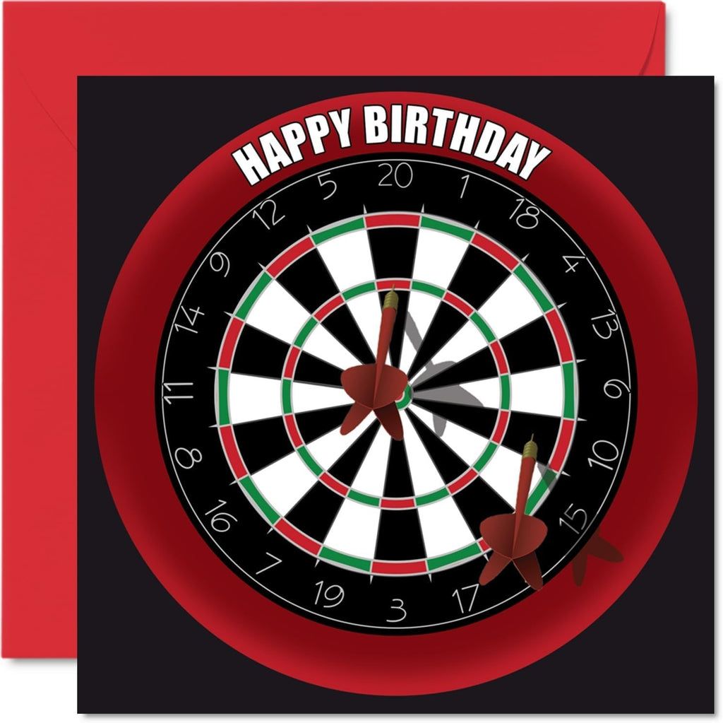 Fun 70th Birthday Cards Men Woman Dart Board Happy Birthday Card Dad New
