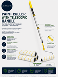 Paint Roller Telescopic Handle Aluminum Telescopic Rod 3 Paint Rollers Household