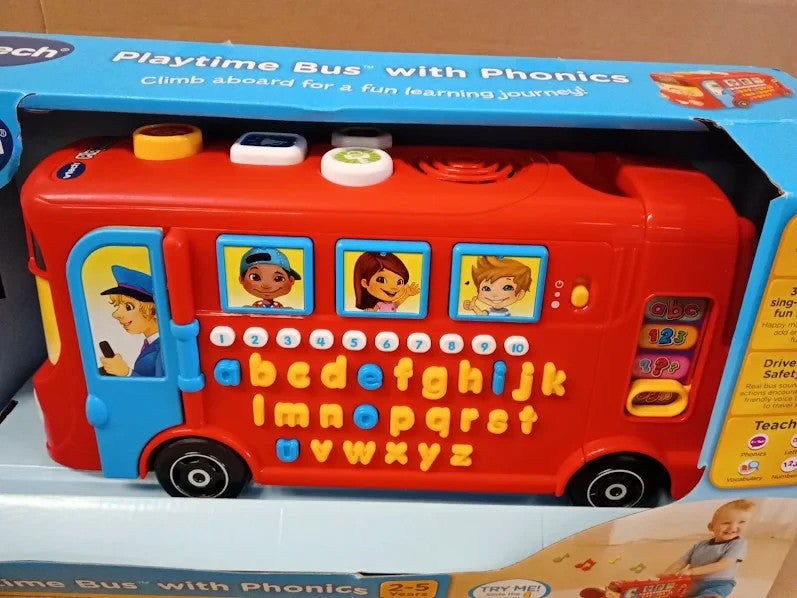 Vtech Playtime Bus Phonics Educational Toy Children Letters Colourful Buttons 1+