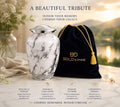 Bold Divine White Marble Finish Cremation Urn Recycled Aluminium Adult New
