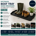 Nicoman Boot Tray Shoe Organiser Soft Rubber Non Slip Washable 71x39cm