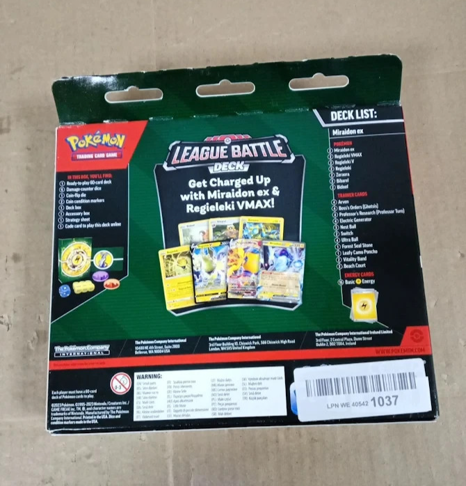 Pokemon TCG Miraidon ex League Battle Deck 60 Card Ready Play Set Design New