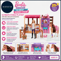Barbie Toy Stable Playset Doll Horse Accessories Areas Play Inspired JDN43