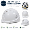 JSP EVO3 Safety Helmet Hard Hat Vented White Slip Ratchet Adjustment EN397