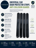 Universal Carbon Fibre Look Car Door Protector Strips Anti Collision Guards New