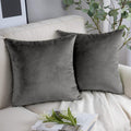 Yorkshire Bedding Cushion Covers 45x45 2 Pieces Luxury Velvet Square Throw New