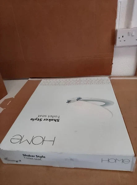Argos Home Tongue Groove Style Toilet Seat White Adjustable 45x37.3x5.3cm New