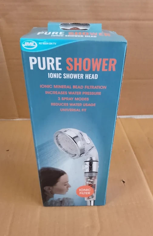 JML 3 Mode Pure Shower Head Chrome Bathroom Adjustable Handheld Spray Design New