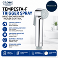 Grohe Tempesta F Trigger Spray Hand Shower Trigger Control Anti Limescale Chrome