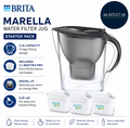 Brita Marella Water Filter Jug Graphite 2.4L Starter Pack Maxtra Pro Pure