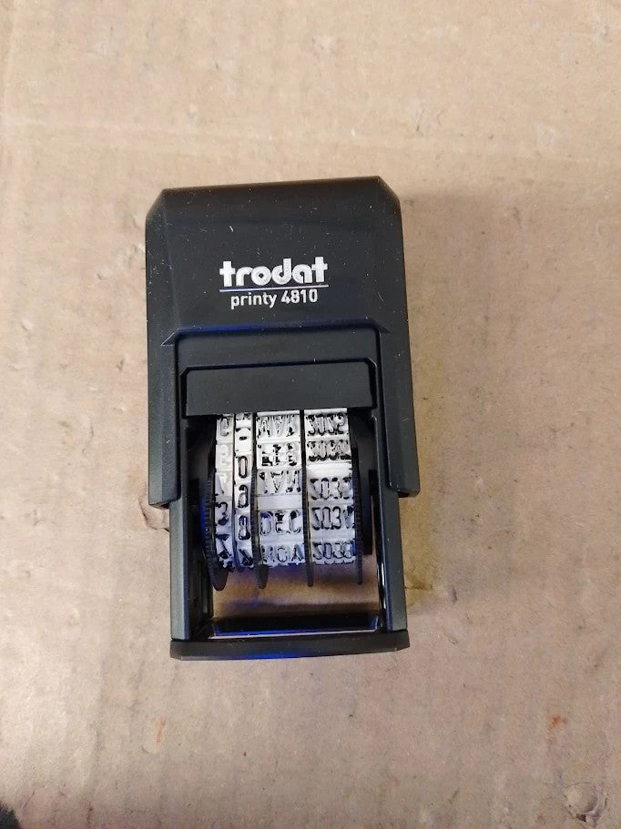 Trodat Printy 4810 Self Inking Date Stamp Adjustable Office Rubber Stamp Black