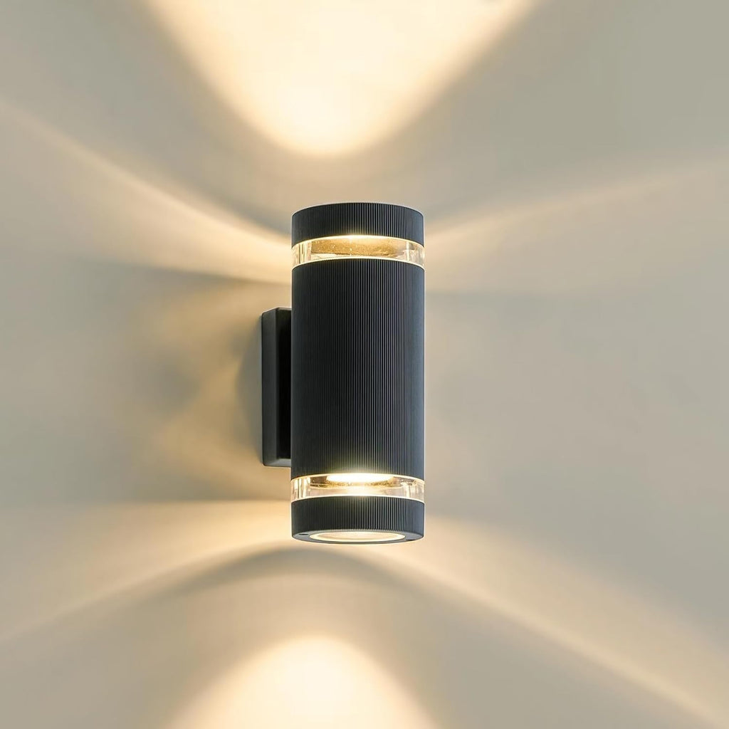 LMP Outdoor Wall Lights Mains Powered Up Down Outside Grey 24x10x13cm New