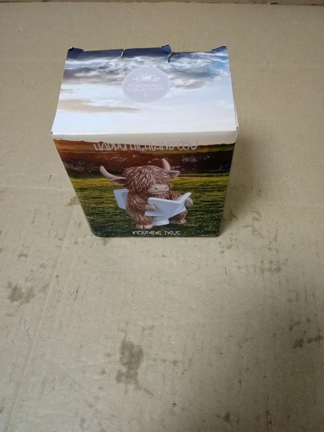 Lesser Pavey Highland Cow Loo Time Happy Highland Funny Resin Bathroom Figure
