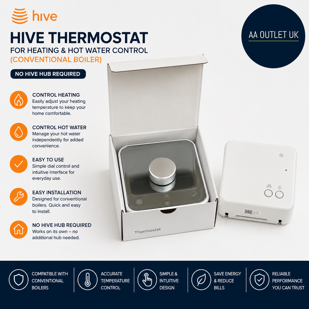 Hive Thermostat For Heating And Hot Water Control Conventional Boiler White