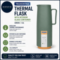 Tramontina Thermal Flask Interior Glass Container Green 1.0L