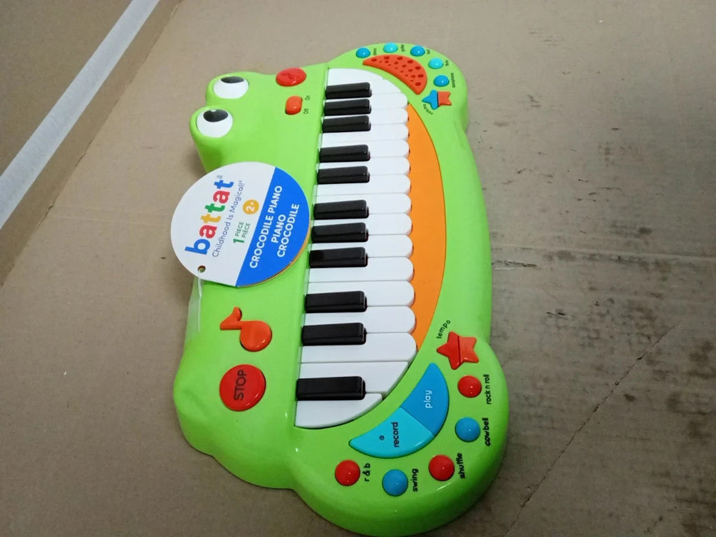 Battat Toddler Musical Instrument Animal Keyboard Piano Crocodile 2+ New