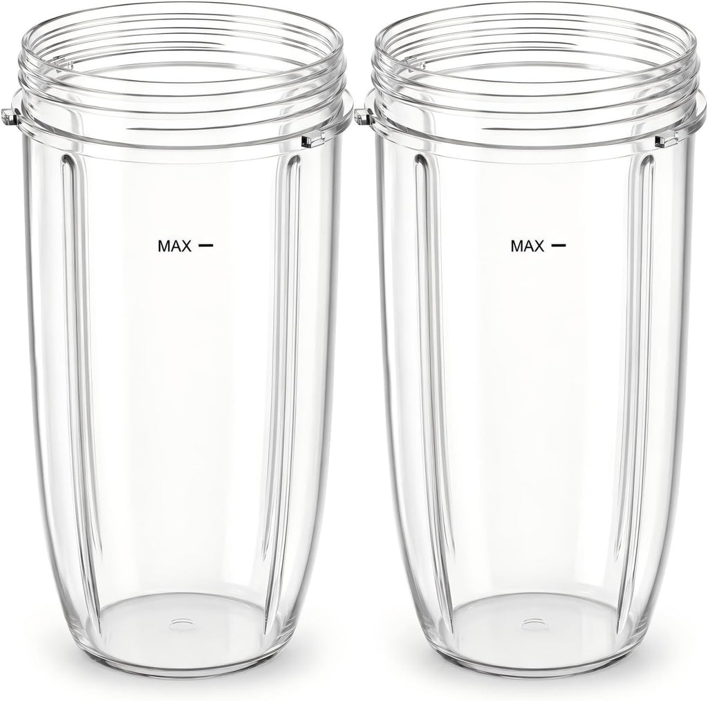 32oz Replacement Blender Cups 2pc 600w 900w Personal Blenders Nutrubullet New