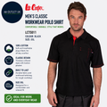 Lee Cooper LCTS011 Mens Classic Workwear Pique Collared Cotton Polo Shirt XXL