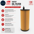 Febi Bilstein 109707 Oil Filter 1 Unit D3 1 3 5 7 X1 X3 X5 X6 16.7x6.4x6.4cm