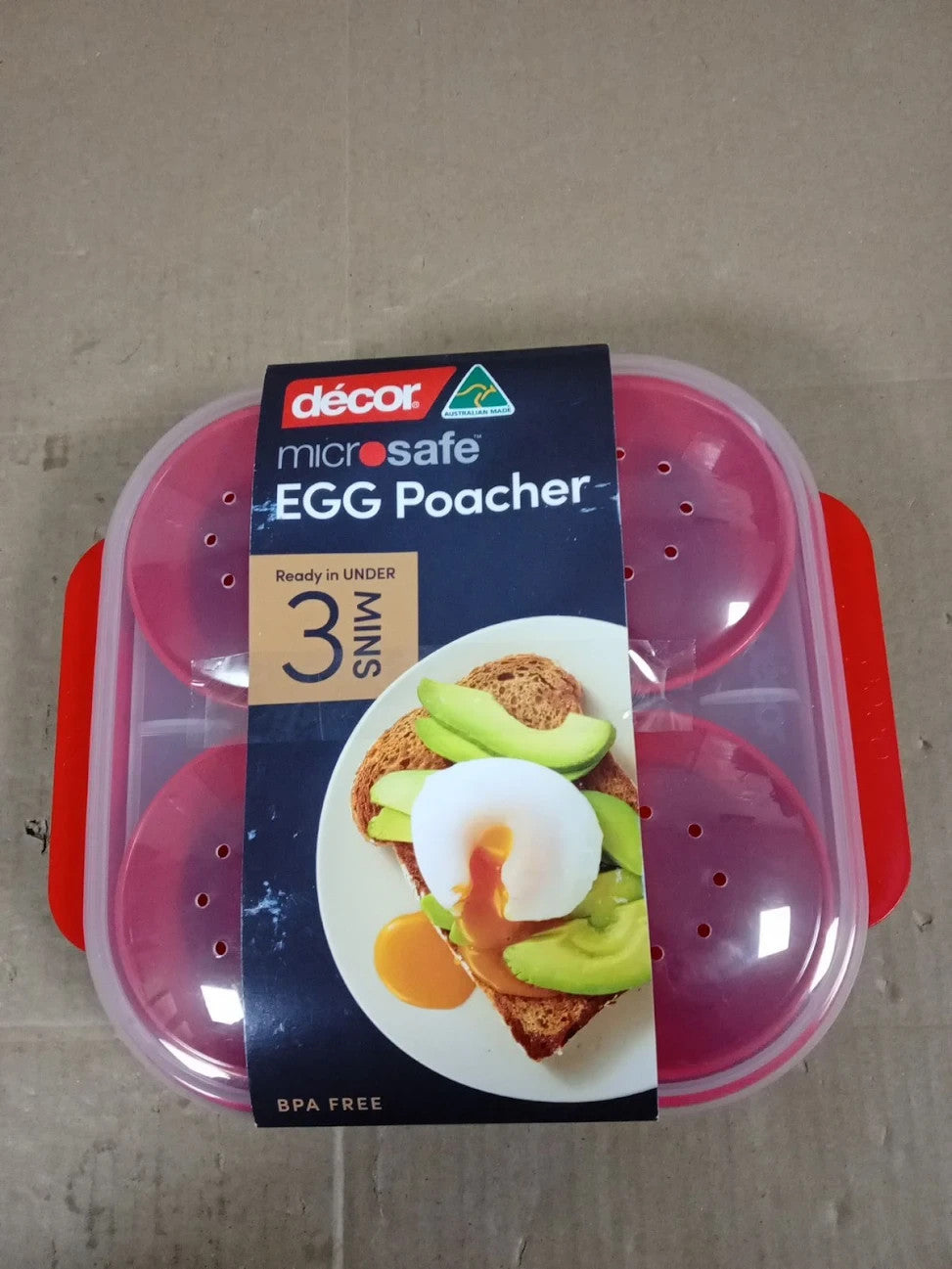 Decor Microsafe Microwave Steam Egg Poacher Cooks 1-4 Eggs At Once Under 3mins.