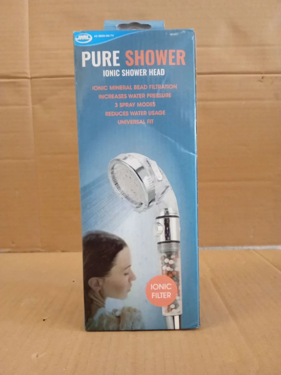 JML 3 Function Pure Shower Head Chrome Silver Easy Clean 1 Pack