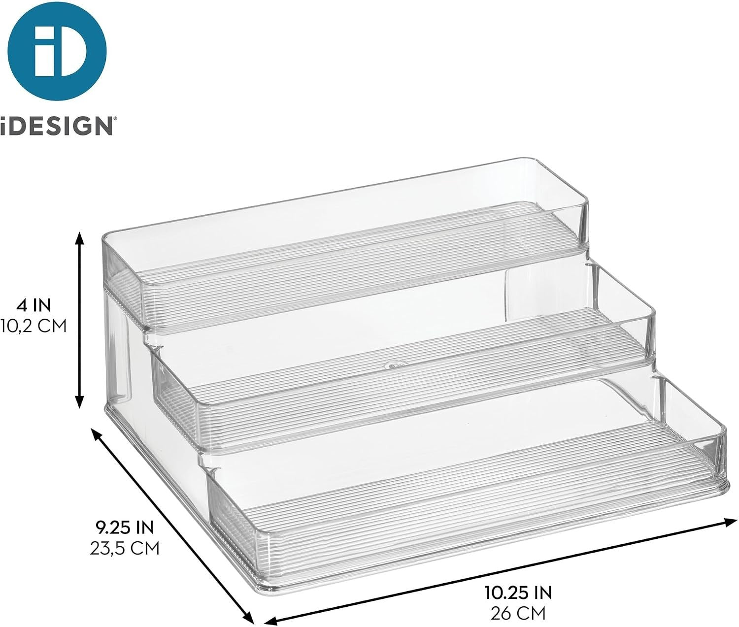iDesign Spice Rack 3 Compartments Medium Size Display Cabinet Organiser New