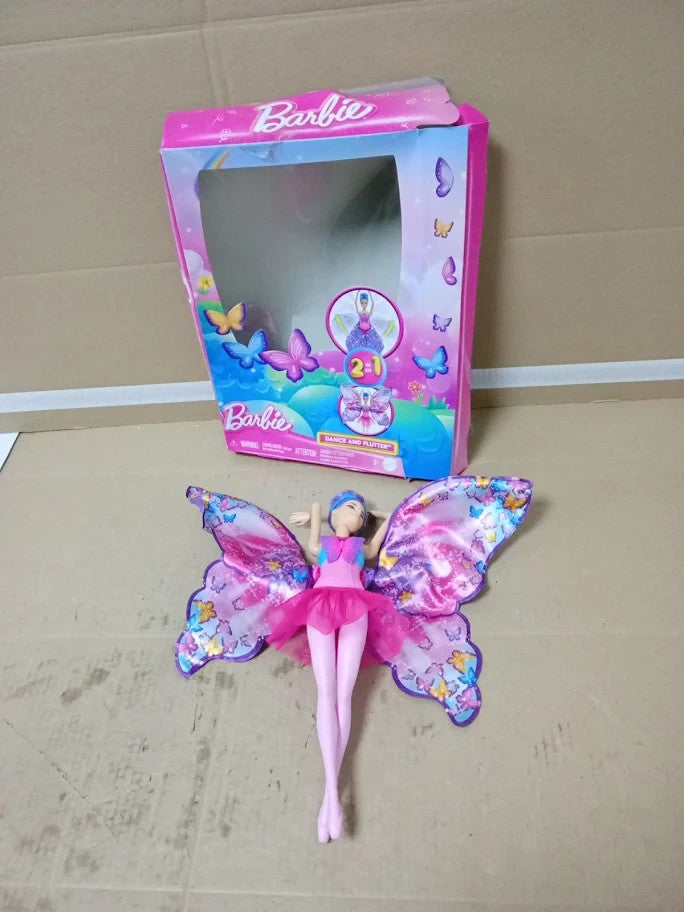 Barbie Dance Flutter Doll 2in1 Transformation Dancer Butterfly Wings 3+ New