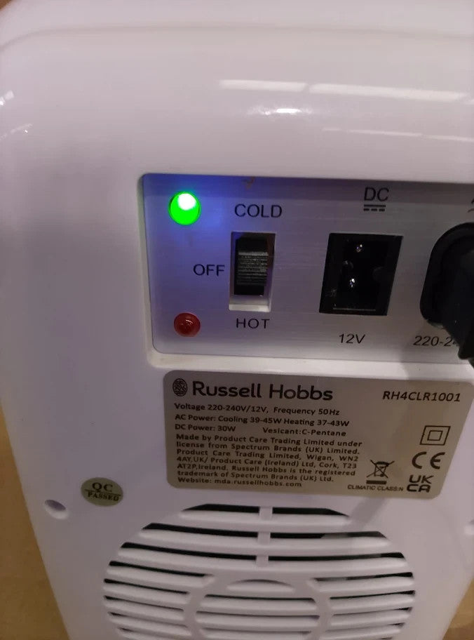 Russell Hobbs RH4CLR1001 4L 6 Can Portable Mini Cooler Warmer For Drinks New