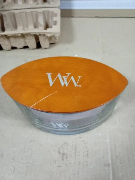 WoodWick Scented Crackling Wick Patchouli Creme Ellipse Candle 0.4x0.22in New
