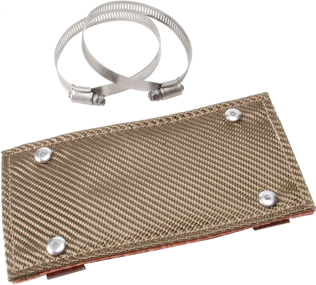 Design Engineering 010453 Titanium Pipe Shield 4"x8" Exhaust Heat Shield New