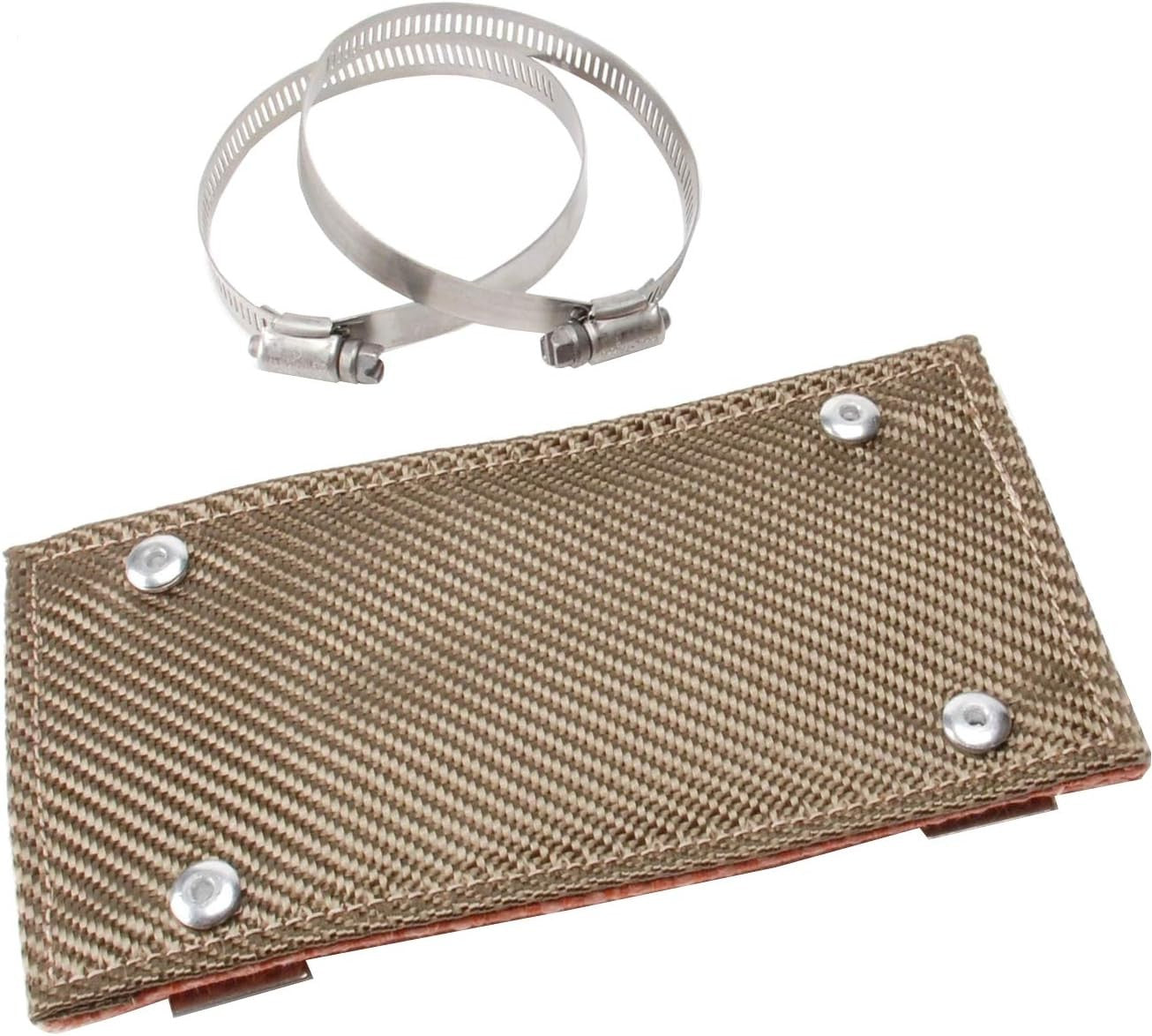Design Engineering 010453 Titanium Pipe Shield 4"x8" Exhaust Heat Shield New