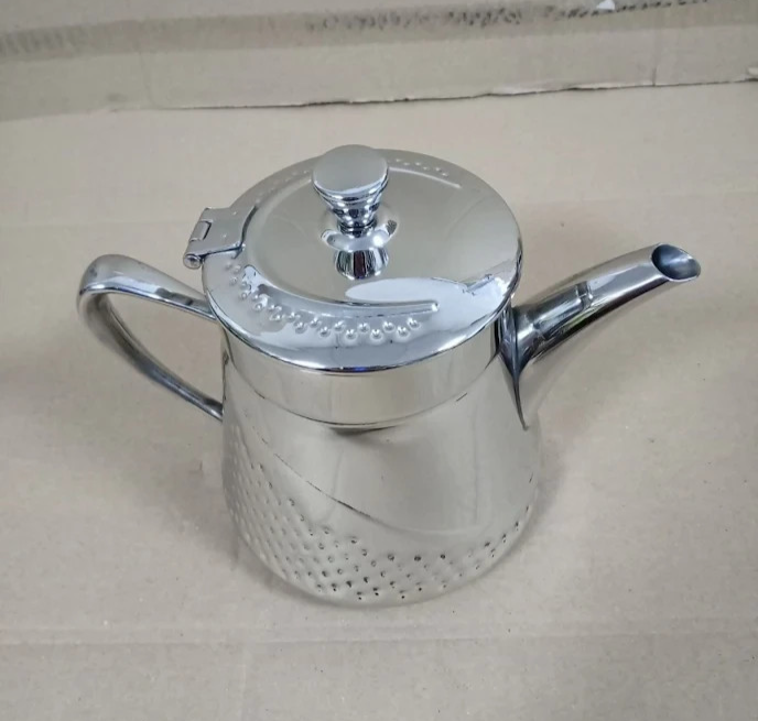 Cafe Ole AHT-024 Stainless Steel Tea Pot Silver Premium Materials Heavy Duty