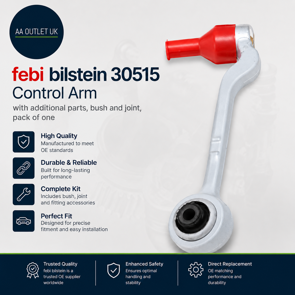 Febi Bilstein 30515 Control Arm Additional Parts Bush Joint Pack Of One