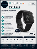 Fitbit Versa 2 Health Fitness Smartwatch Voice Control Sleep Score Black