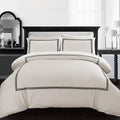 AR Ware Double Duvet Cover Set Soft Luxury Bratta Stitch Embroidered 200x200cm