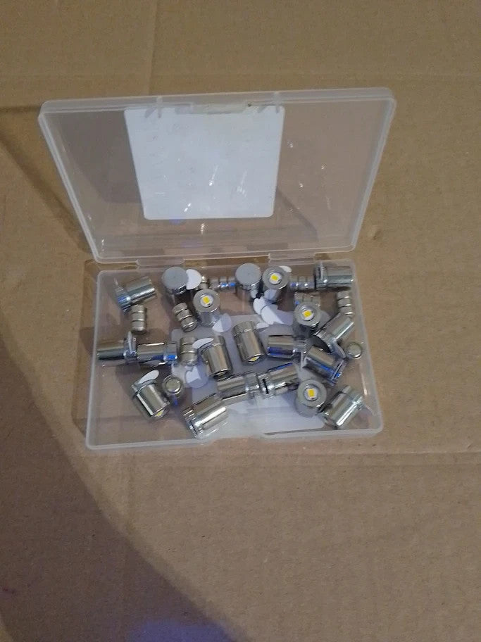 20pcs Miniature Projects Warm White Micro LED Lights Extra Battery New