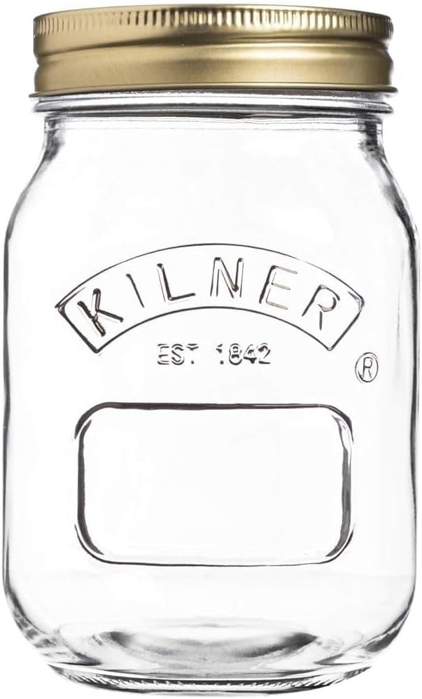 Kilner 0.5L Glass Preserve Jar Round Screw Lid Jam Pickles Chutneys Small New
