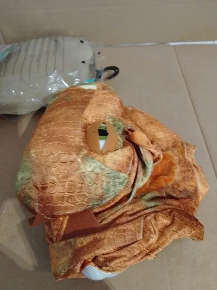 Amscan 9904748 Kids Brown T Rex Dinosaur Hooded Jumpsuit Fancy Costume 4+ New