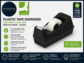 Q Connect Plastic Tape Dispenser 19mmx33m Non Slip Base Black