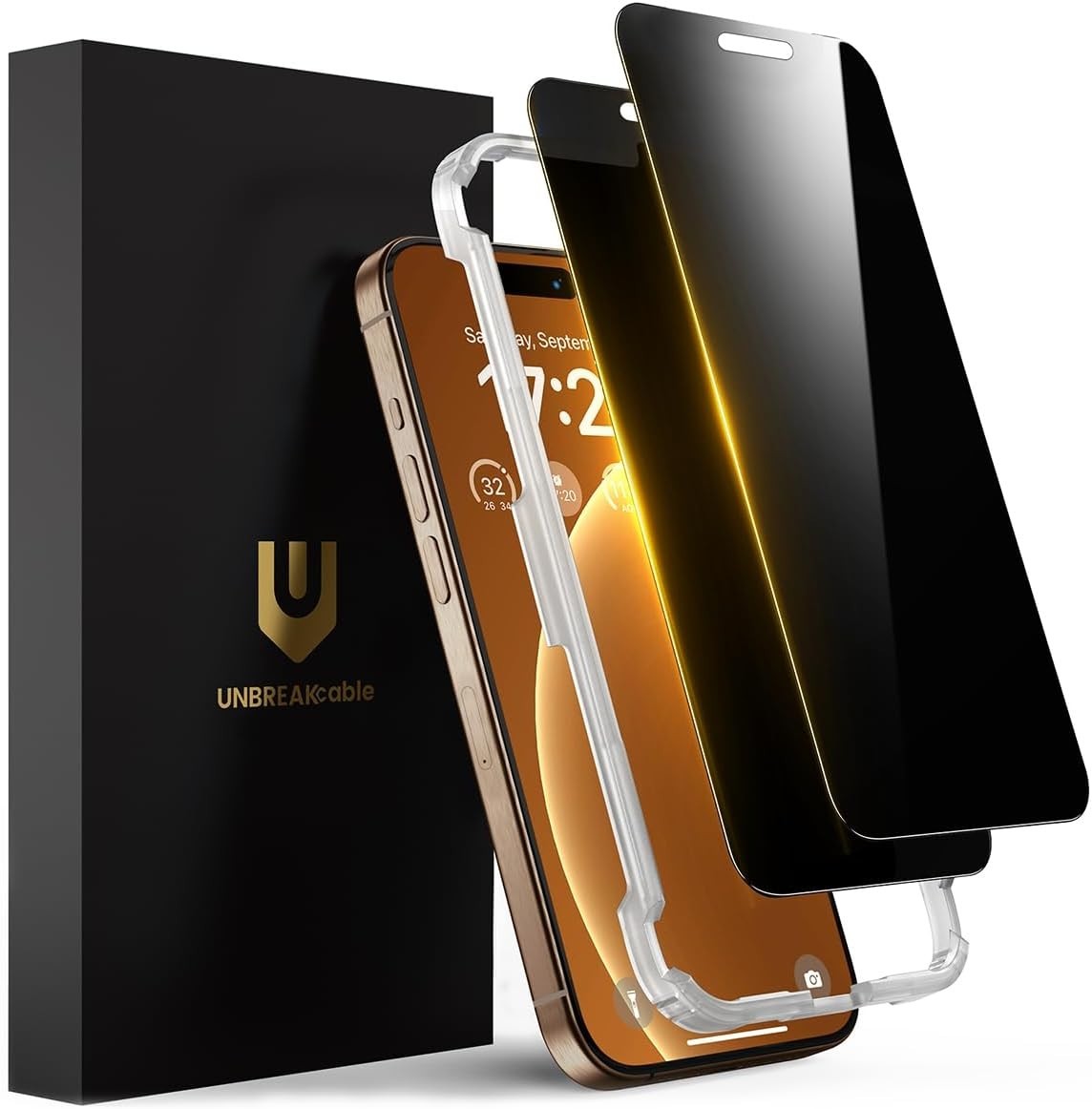 Unbreakcable Privacy Screen Protector iPhone 16 Pro Full Coverage Anti Spy New