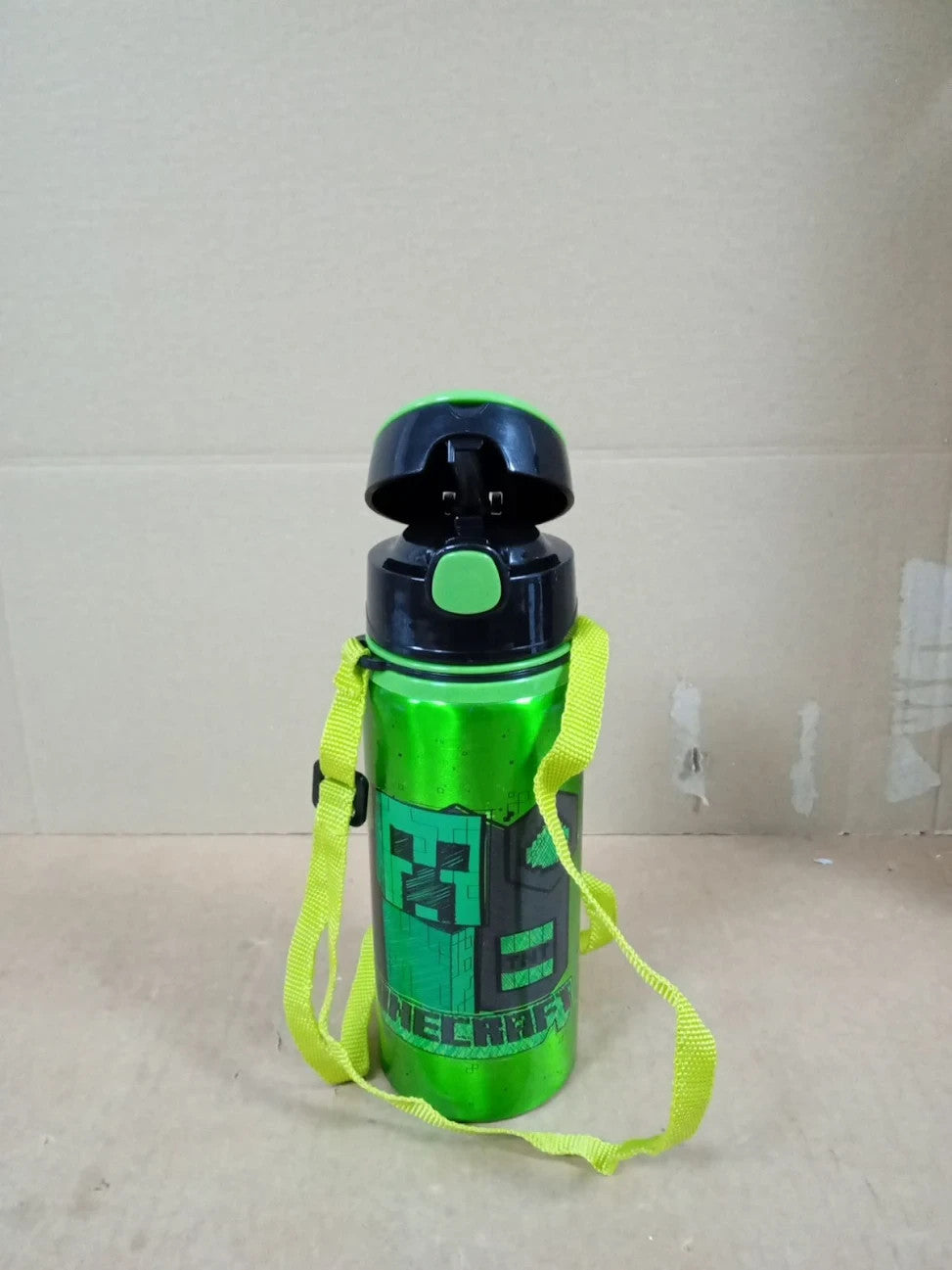 Minecraft AcidSketch Aluminium Water Bottle Sling 600ml Lightweight Leakproof