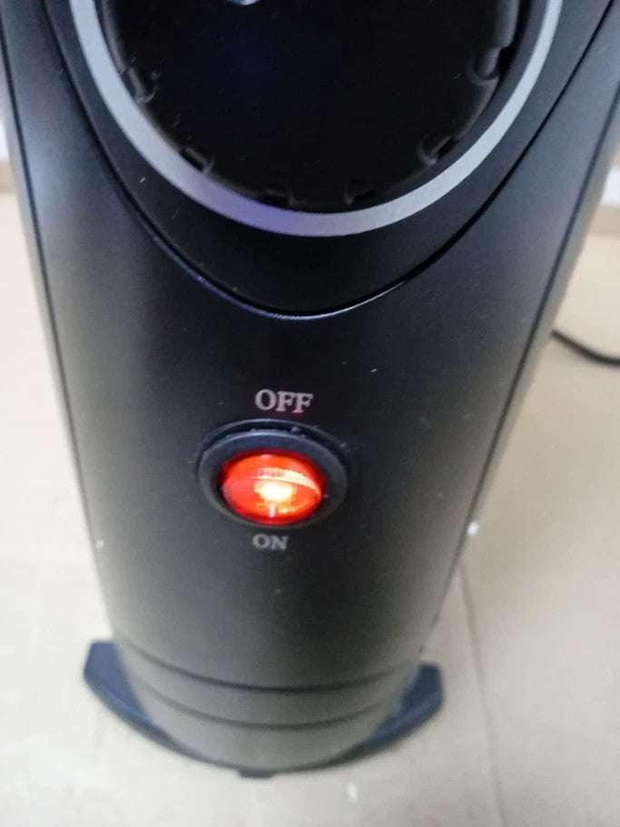Russell Hobbs 650W Oil Filled Radiator 5 Fin Portable Electric Heater Black