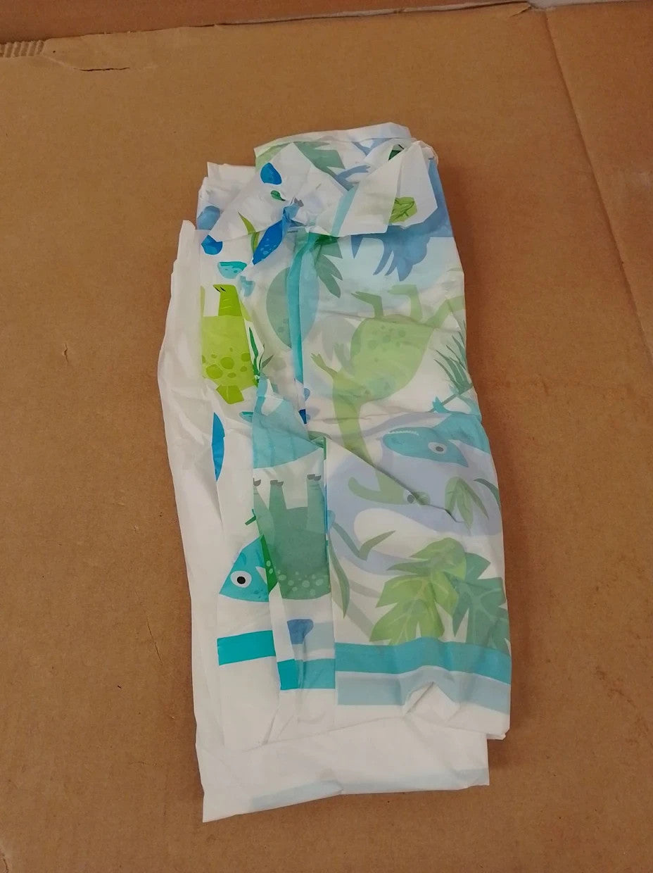 Vibrant Blue & Green Dinosaur Plastic Table Cover 137cmx213cm Perfect Parties