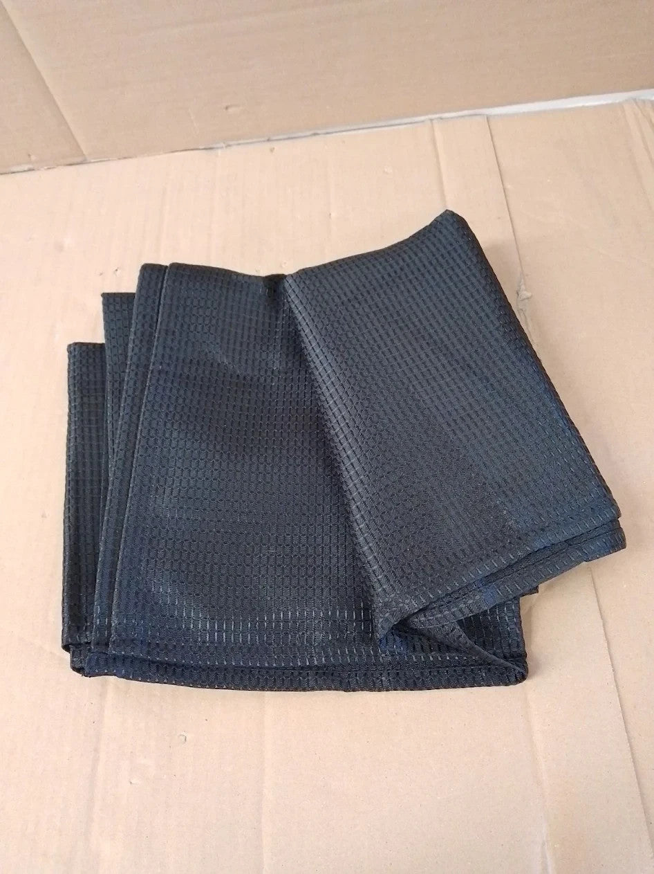 Home Waffle Shower Curtain Black 180x180cm Anti Bacteria Polyester New