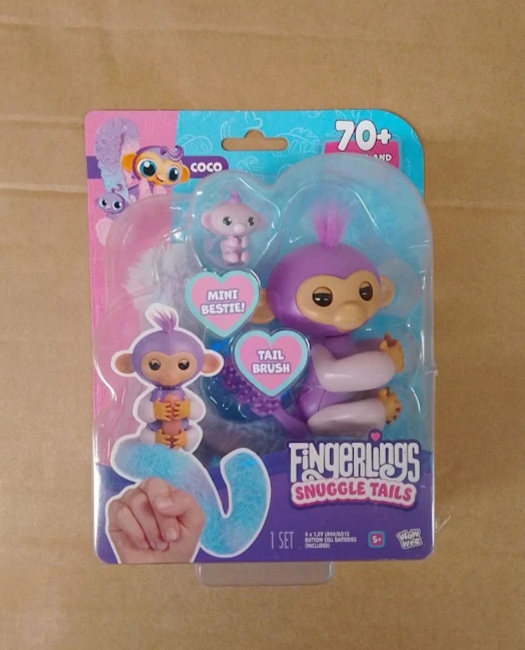Fingerling Snuggle Tail Coco Purple Monkey Interactive Plush Toy Mini Bestie New