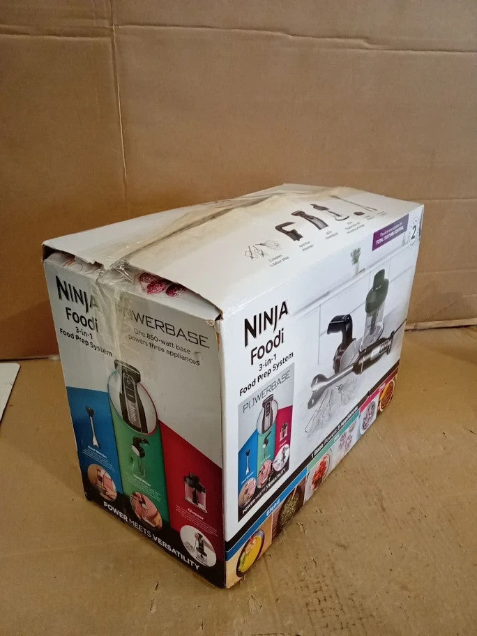 Ninja Foodi 3In1 Hand Blender Mixer Chopper Food Processor With Attachments New