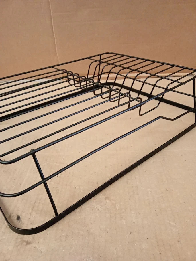 Argos Home Dish Rack Powder Coated Steel 22x42x36cm Black