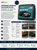 VORSPRUNG Universal Car Cover SUV 4x4 Waterproof UV Snow Sun Full Fitted 460-480