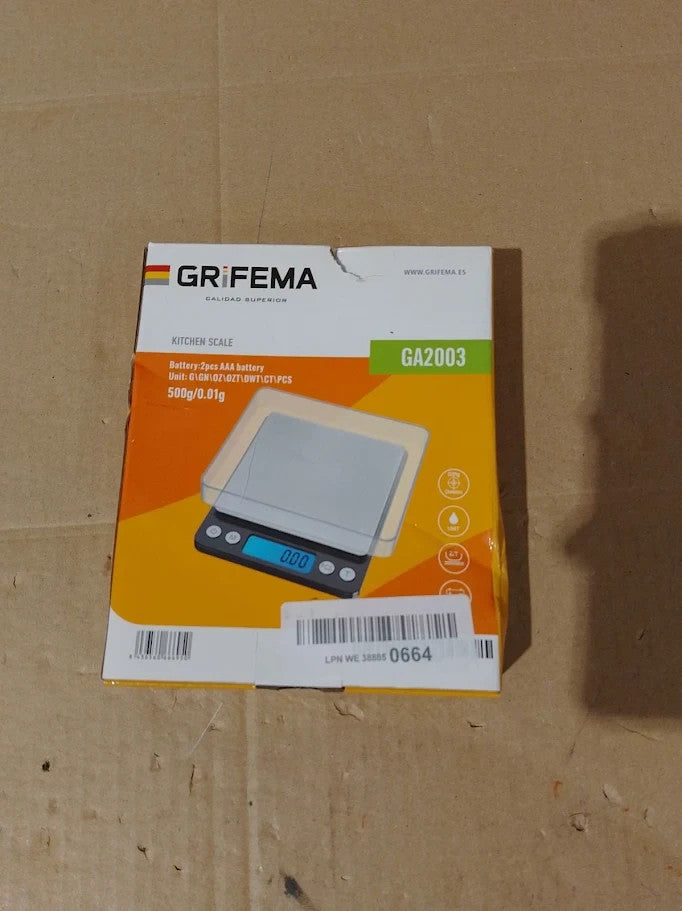 Grifema GA2003 Digital Kitchen Scales Trays 500g 0.05g Food Weighing New