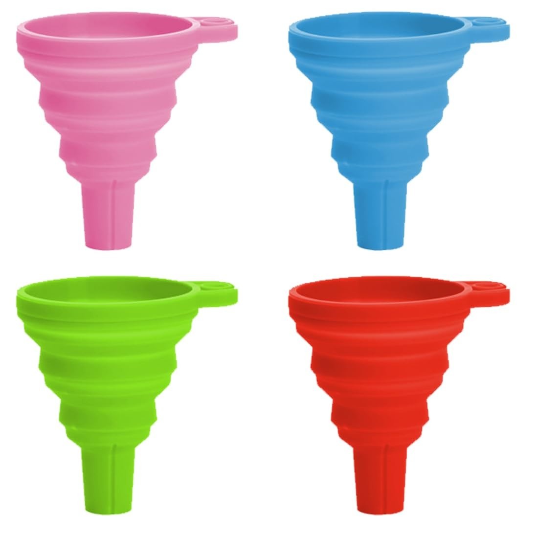 Zybhmje 4pcs Foldable Collapsible Kitchen Accessories Silicone 7.5cm Dia New
